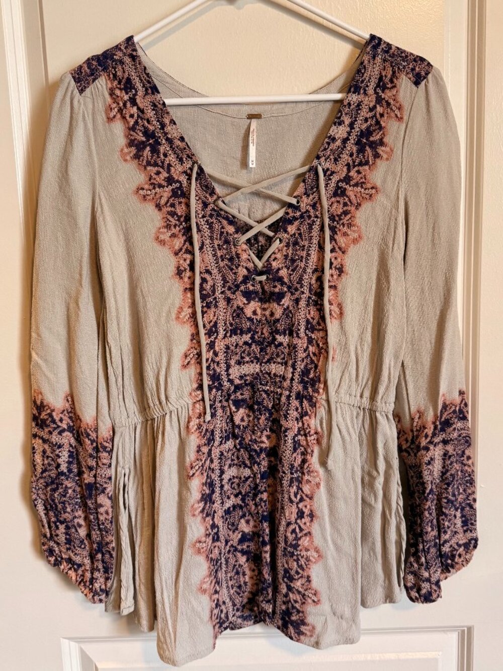 Free People Wildest Moments Peasant Tunic Top